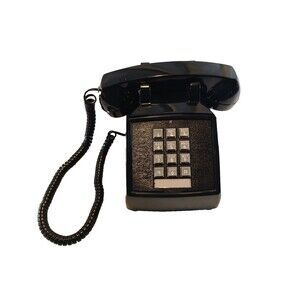 Vintage Cortelco 250000-VBA-20MD Black Push Button Telephone Desktop Phone USA